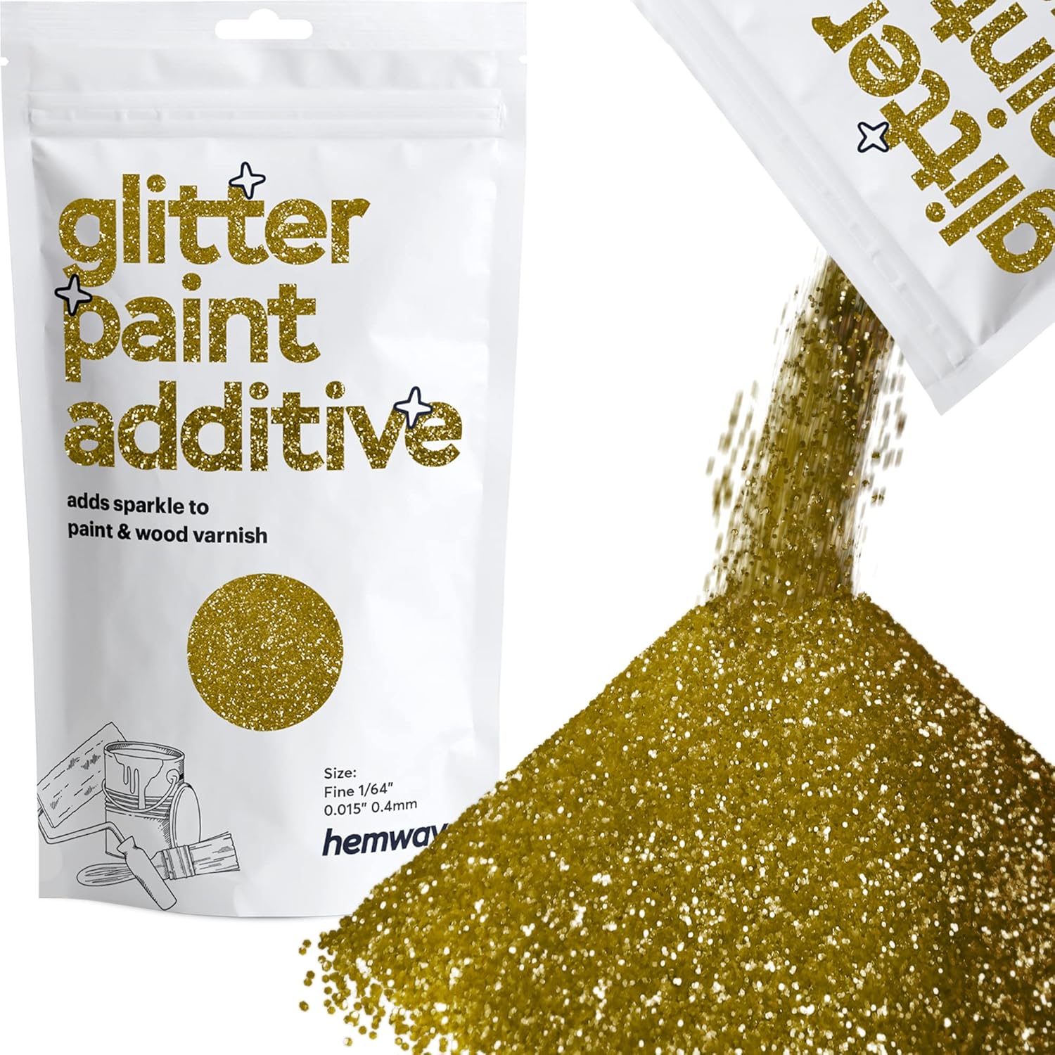 Hemway Glitter Paint Additive Crystals for Acrylic Emulsion Paint