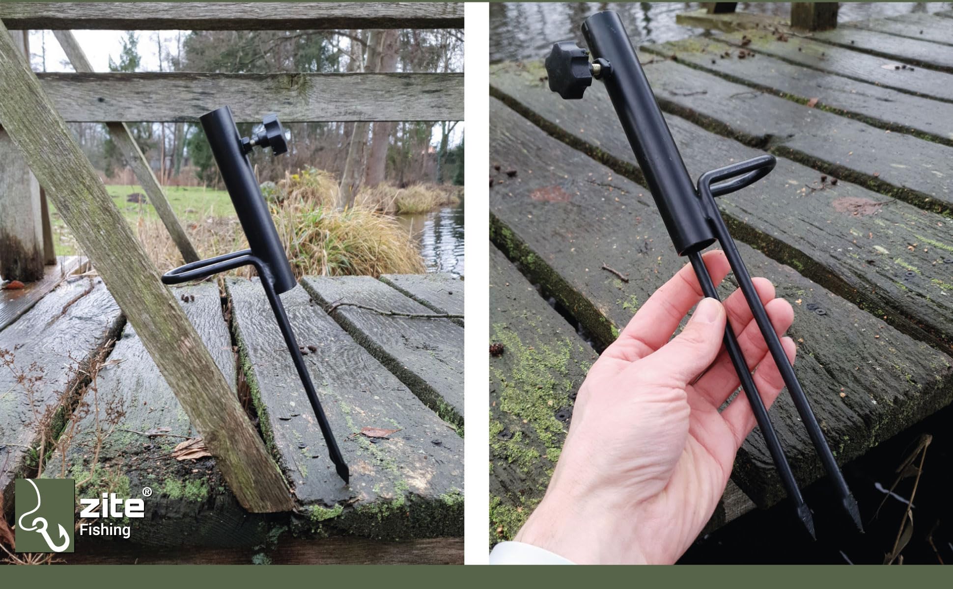 Zite Fishing Pied de Parasol - Pique pour Parapluie Pêche - Extra Stable 33,5cm