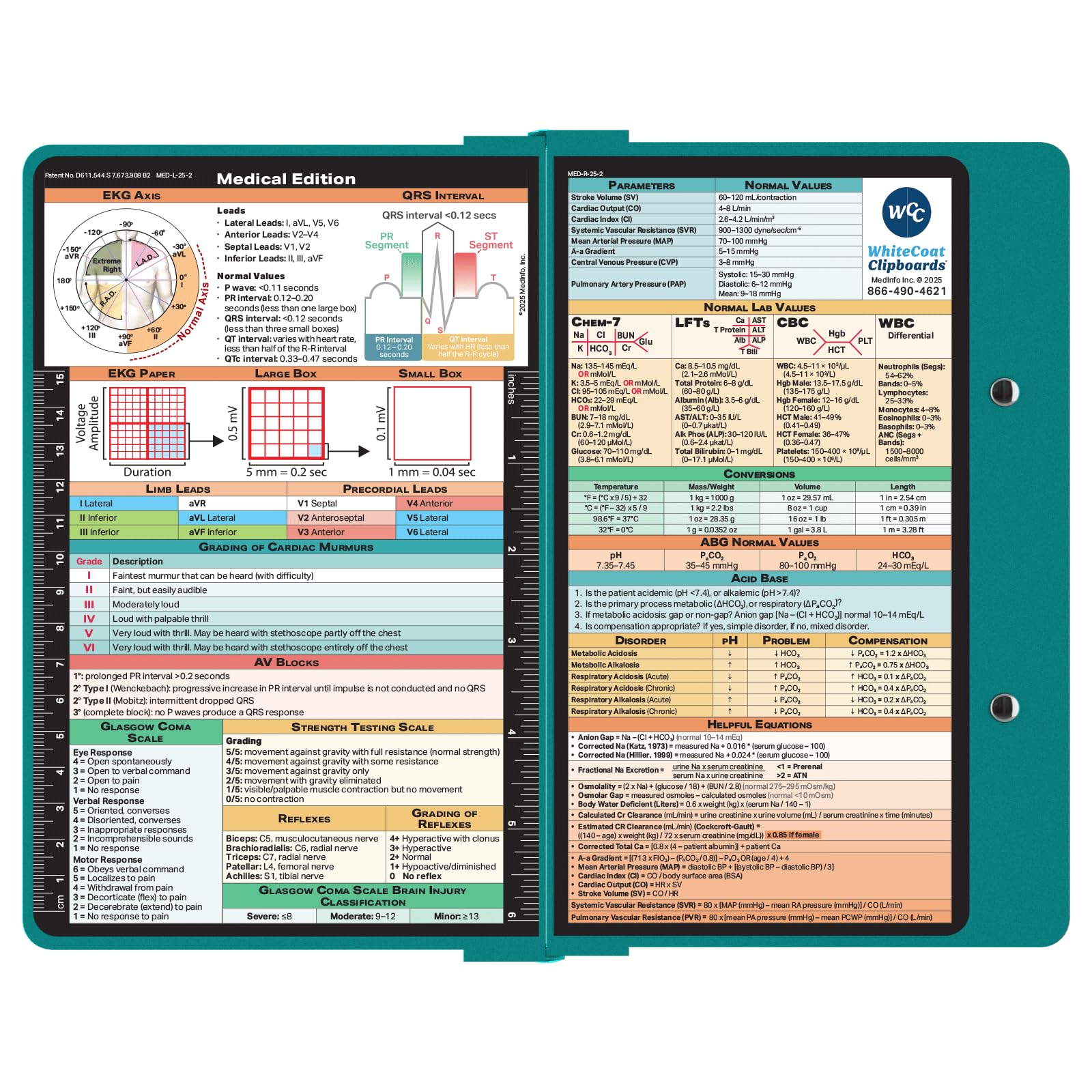 WhiteCoat Clipboard - Blaugrün - Medical Edition