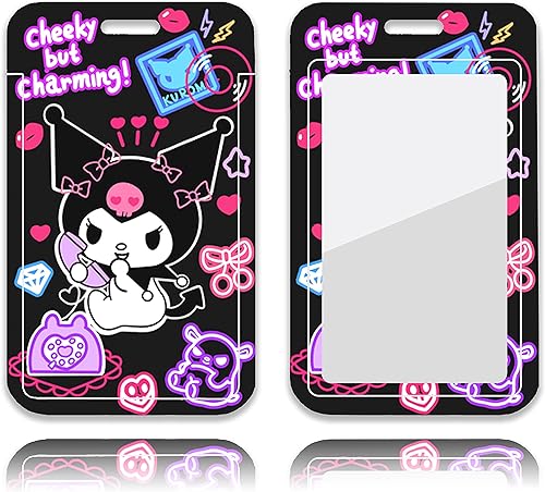 Immeasurable - Soporte para tarjetas de identificación Kur-omi de plástico duro vertical con ventana transparente