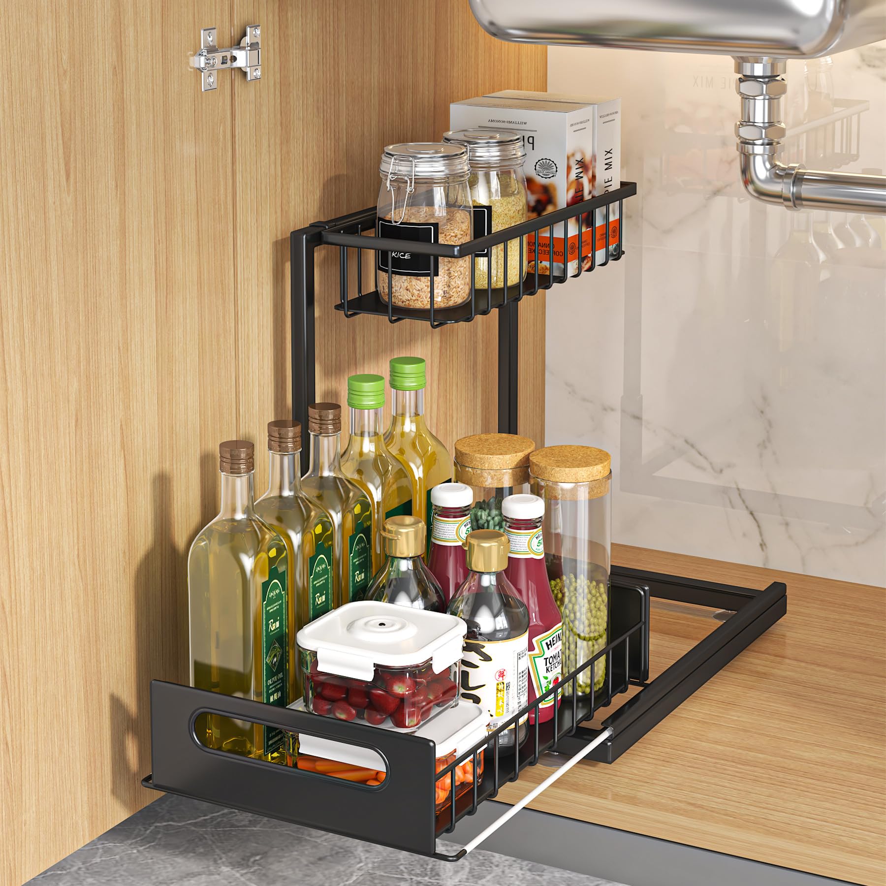 DCIGNA Under Sink Organizers and Storage, Pull Out Organizer 2