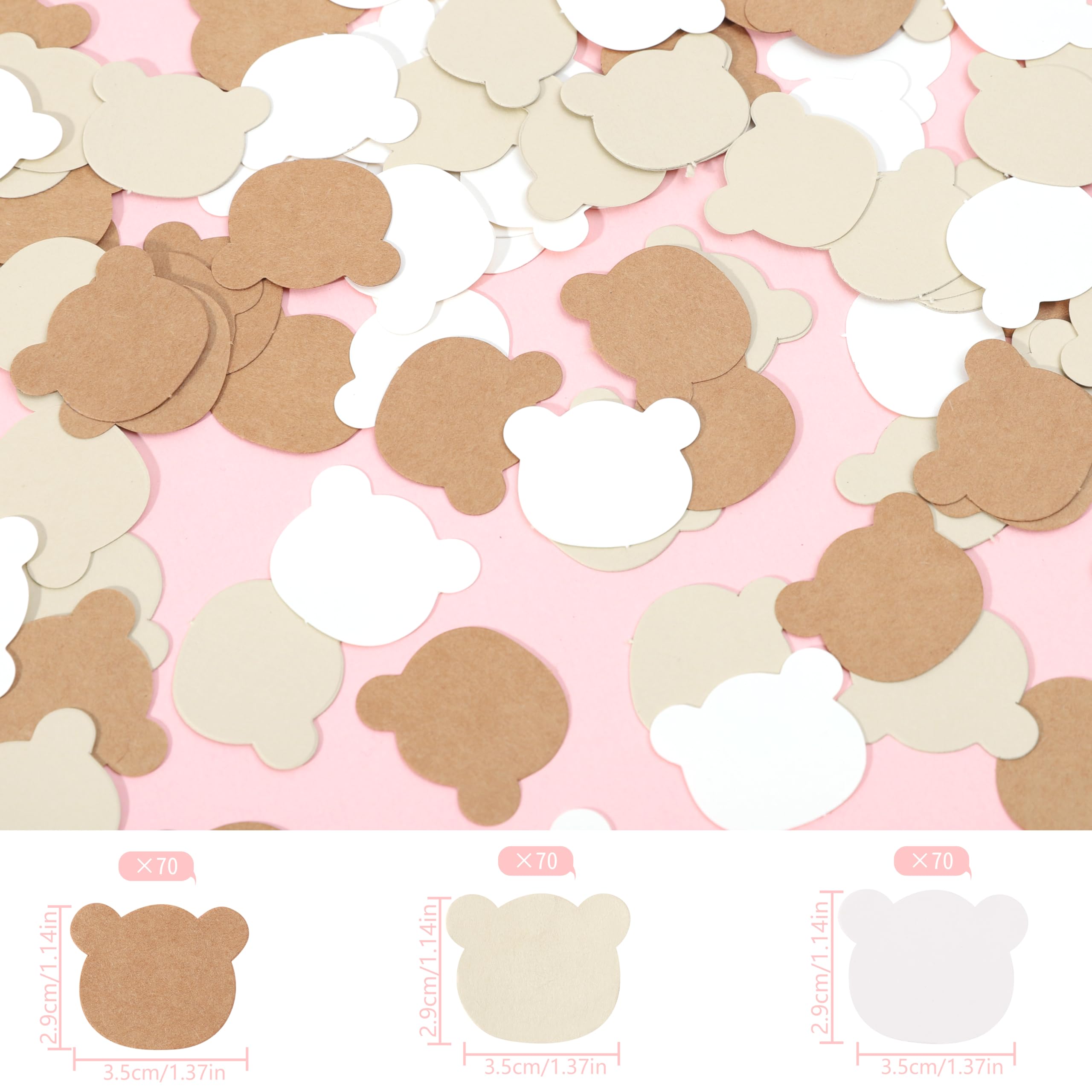 Teddy Bear Confetti - Baby Shower Confetti Table Confetti For Boy Girl Home Party Decorations, Bear Party Theme Supplies Photo Props