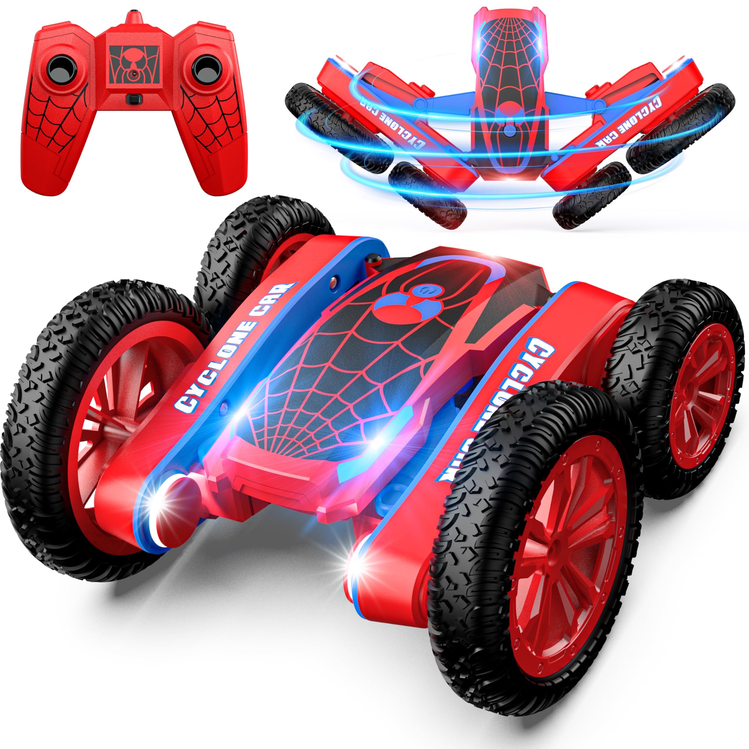 RCカー 四輪駆動 レッド Amazon.com: Blissbud Spider RC Crawler with Cyclone Mode