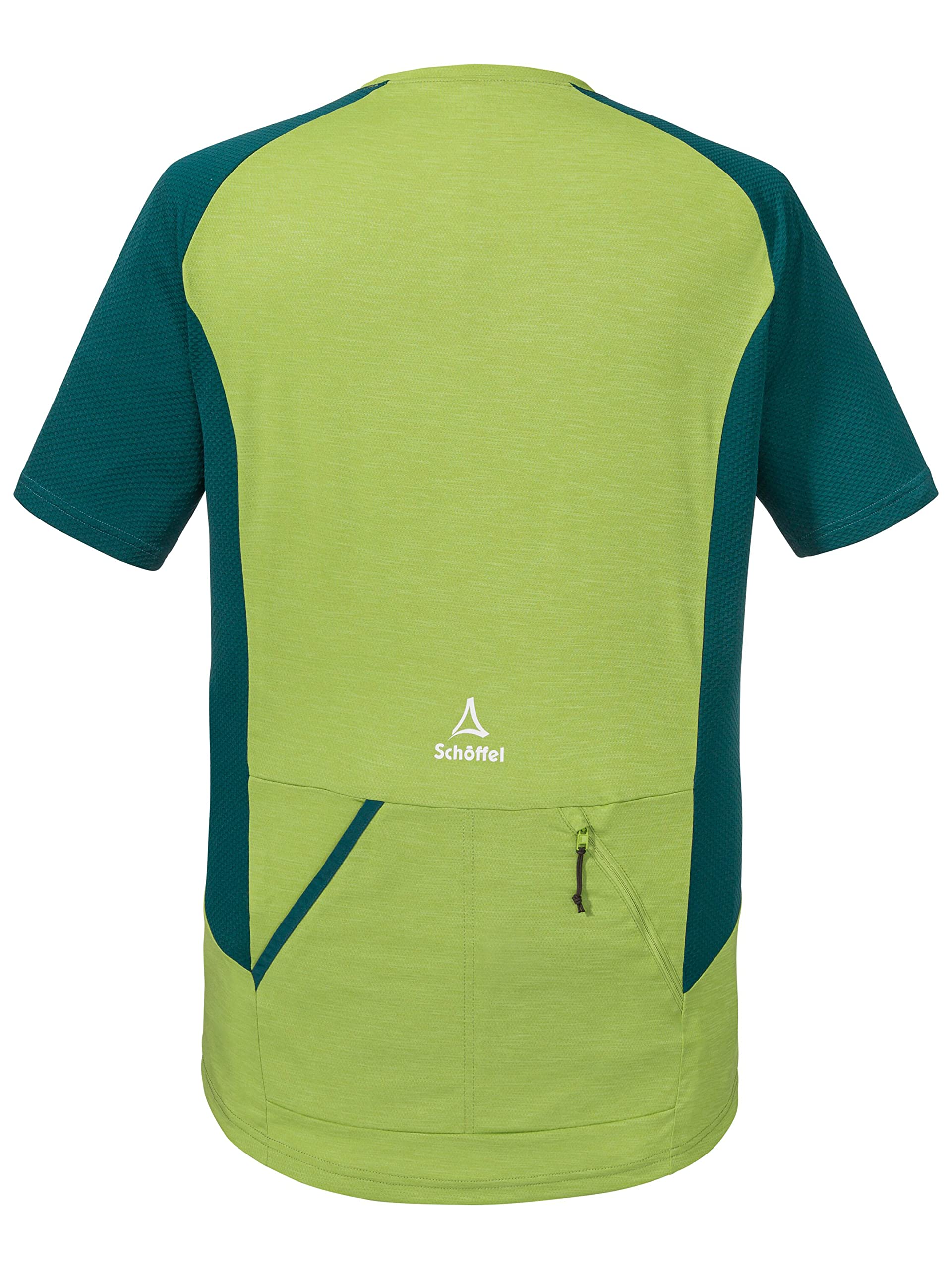 Schöffel Herren Shirt Auvergne M, geruchshemmendes Radtrikot, schnell trocknendes Funktionsshirt mit Taschen