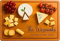 Personalized Bamboo Cutting Board - Custom Engraved Charcuterie Board for Weddings, Anniversaries, Housewarming, Couples Gifts