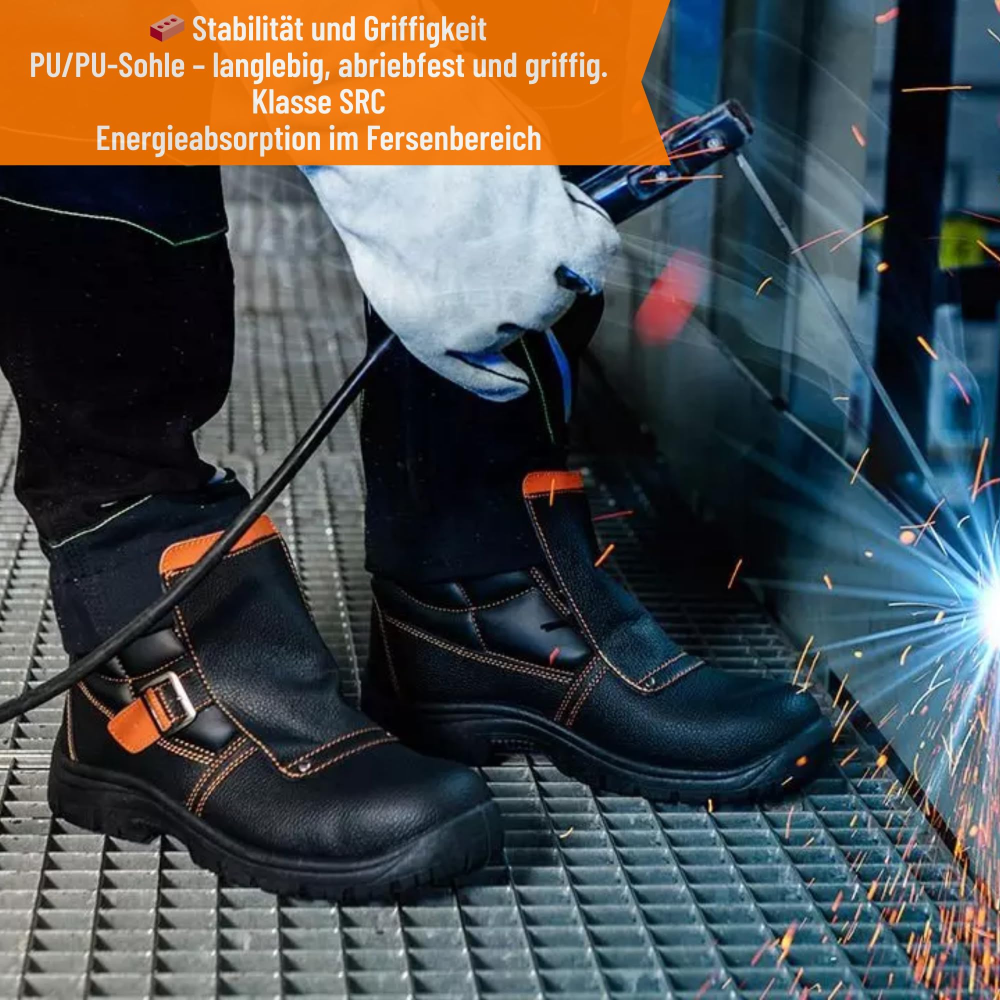 NEO TOOLS Zapatos de seguridad para hombre, antideslizantes, de piel, botas de trabajo, transpirables, ligeras, botas de trabajo, zapatos de seguridad, zapatos de soldador, talla 39-47
