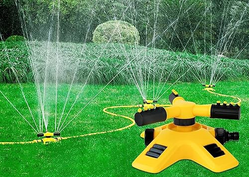 2 juegos de aspersores de agua de jardín prémium para áreas de patio grandes y espacios de jardín pequeños y grandes. Aspersores al aire libre para