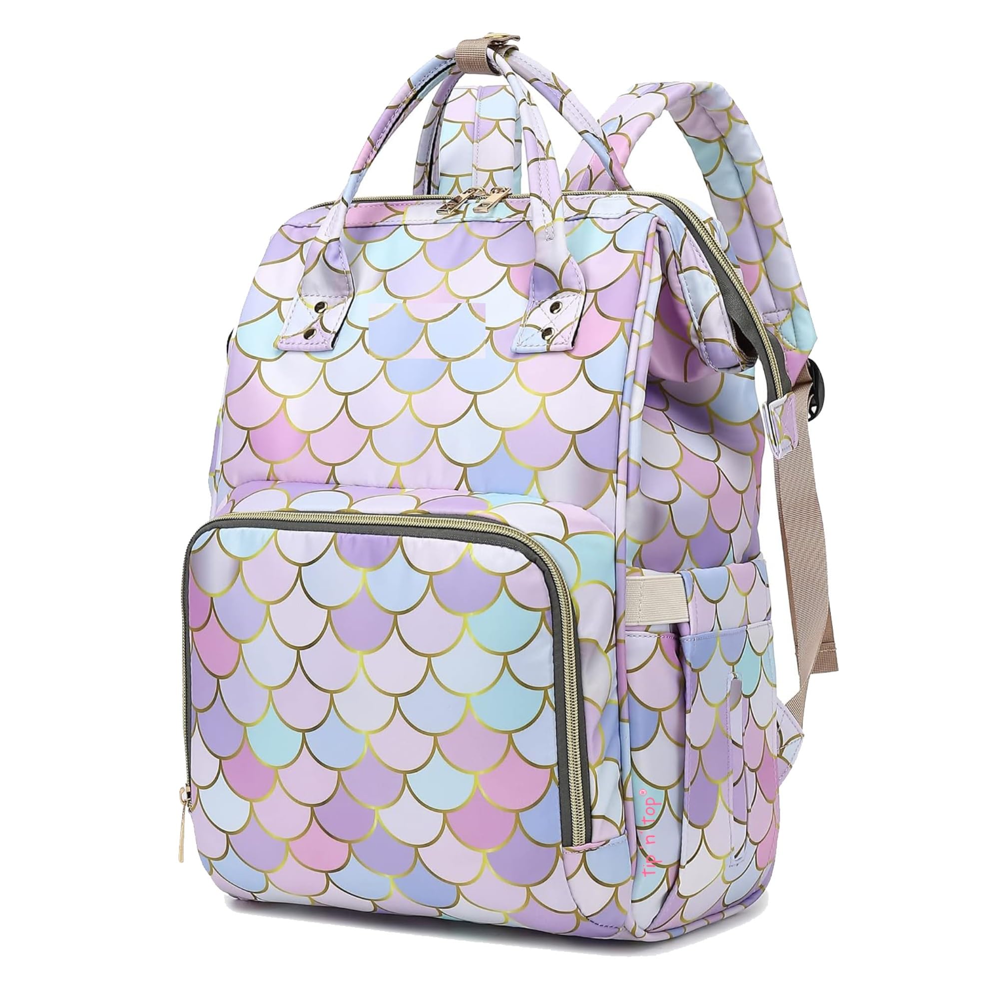 LittleTrove Premium Stylish Trending Diaper Backpack for Newborns Diaper Bag Travelling Diaper Organiser Backpack for Moms (Rainbow Printed)-picture-24