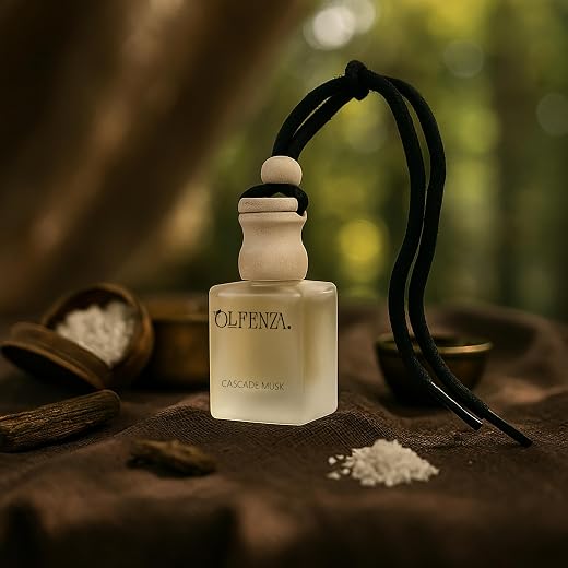 OLFENZA Air Freshener For Car | 10ml Cascade Musk Fragrance | Car Interior Perfume Accessories | Long-Lasting Car Freshene...