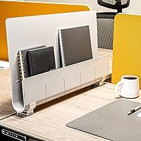 Vista 4 de deflecto Oasis - Panel de privacidad, 24 x 2.7 x 16.36, gris