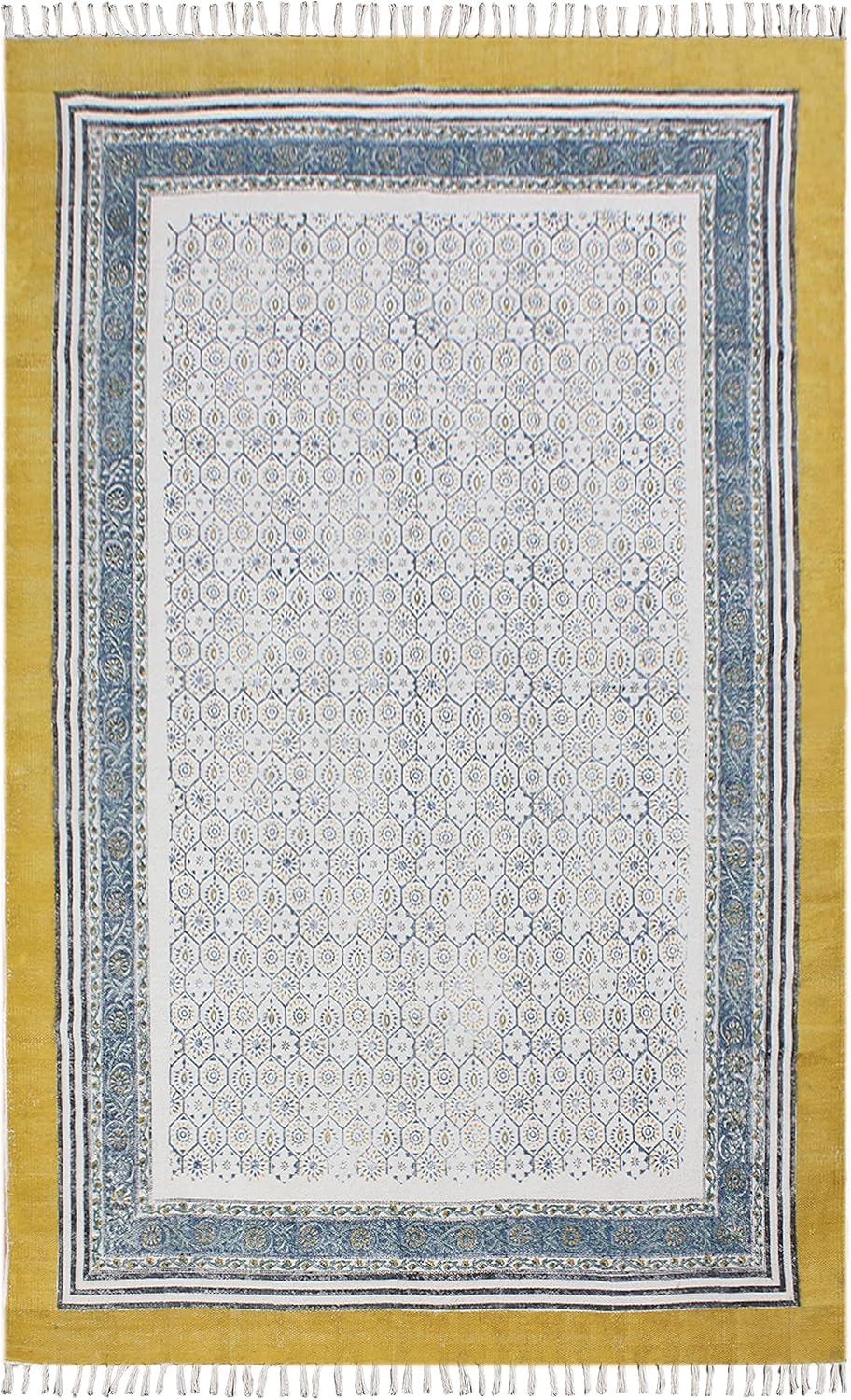 Tapis plat Kilim lavable à la main pour protéger le sol de cuisine