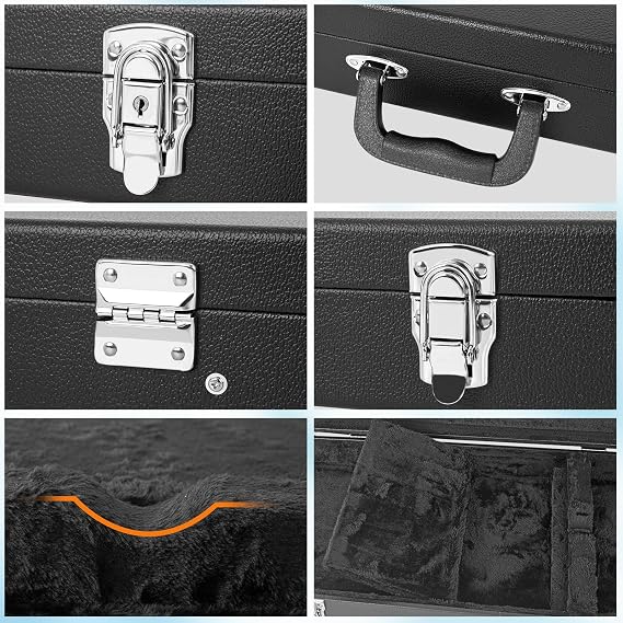 LETSROCK Electric Guitar Hard Shell Case, 39-Inch Standard Electric Guitar Hardshell Carrying Case with Lock Latch (Universal)