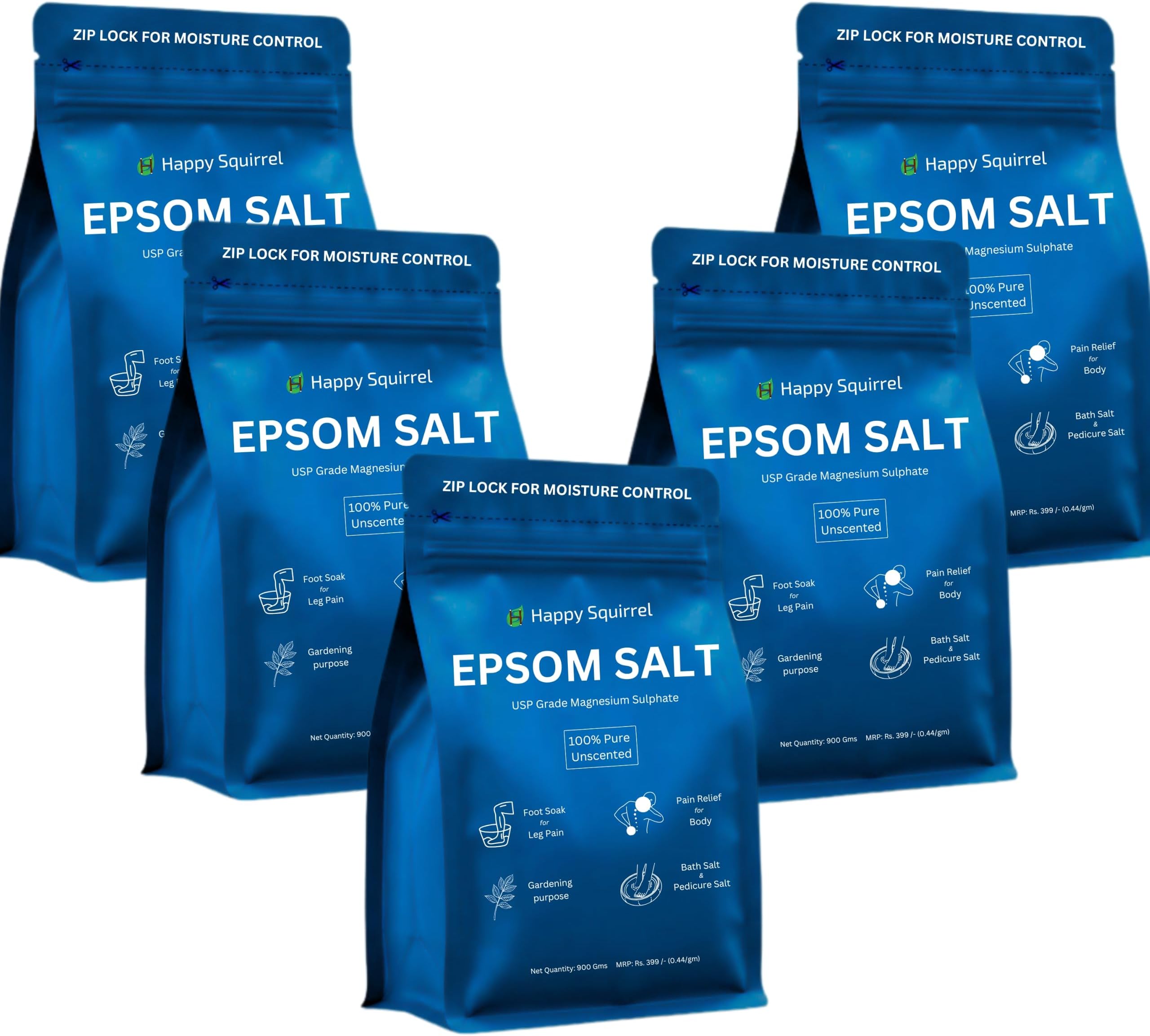 Epsom Salt for Foot | For Pain Relief, Muscle Recovery, Relaxation, Foot Soak | Powered with Magnesium Sulphate (4500 Grams)
