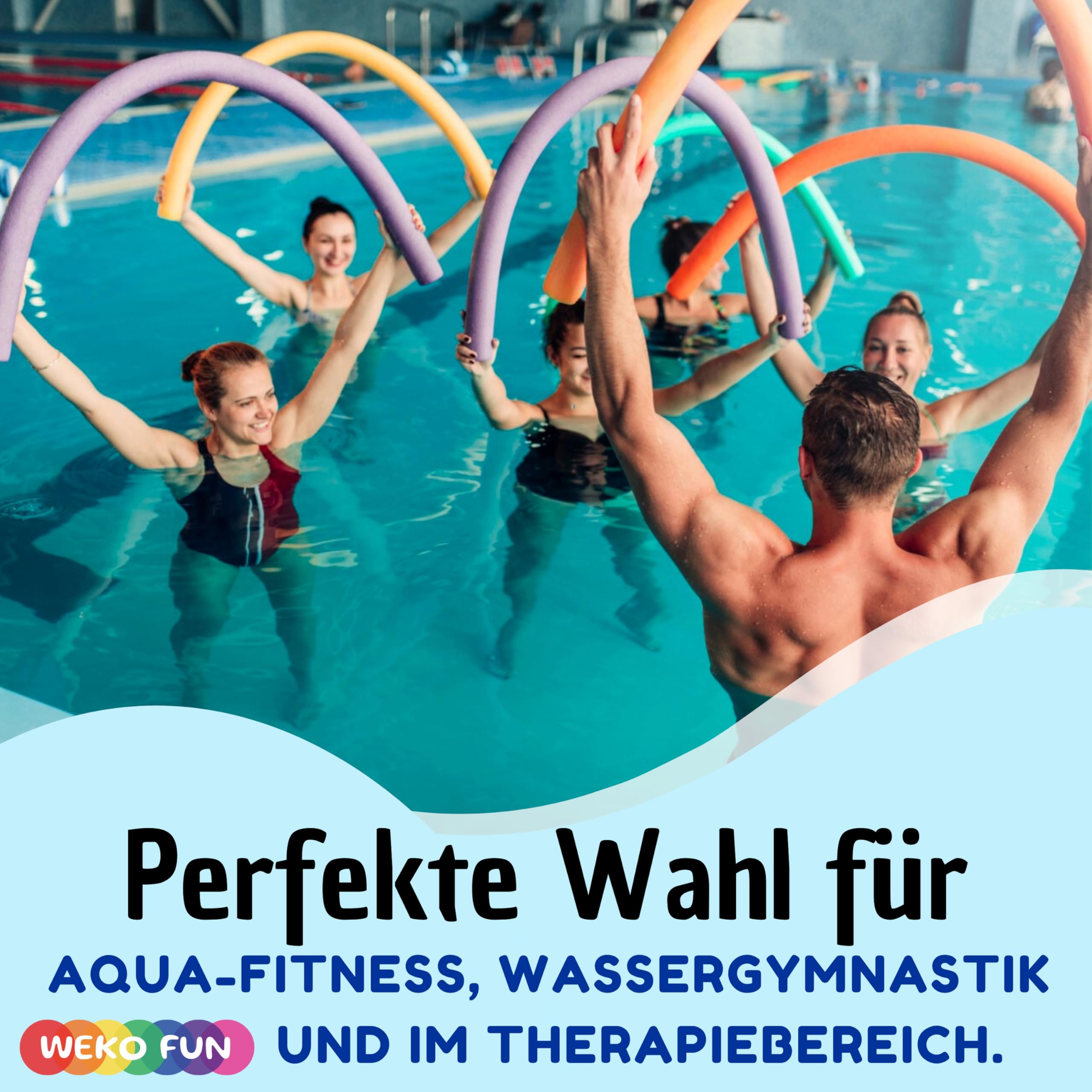 Schwimmnudel für Kinder & Erwachsene, 160cm Poolnudel, versch. Set-Größen (4-24 STK.), 9 Farben, Schwimmhilfe & Wasserspielzeug