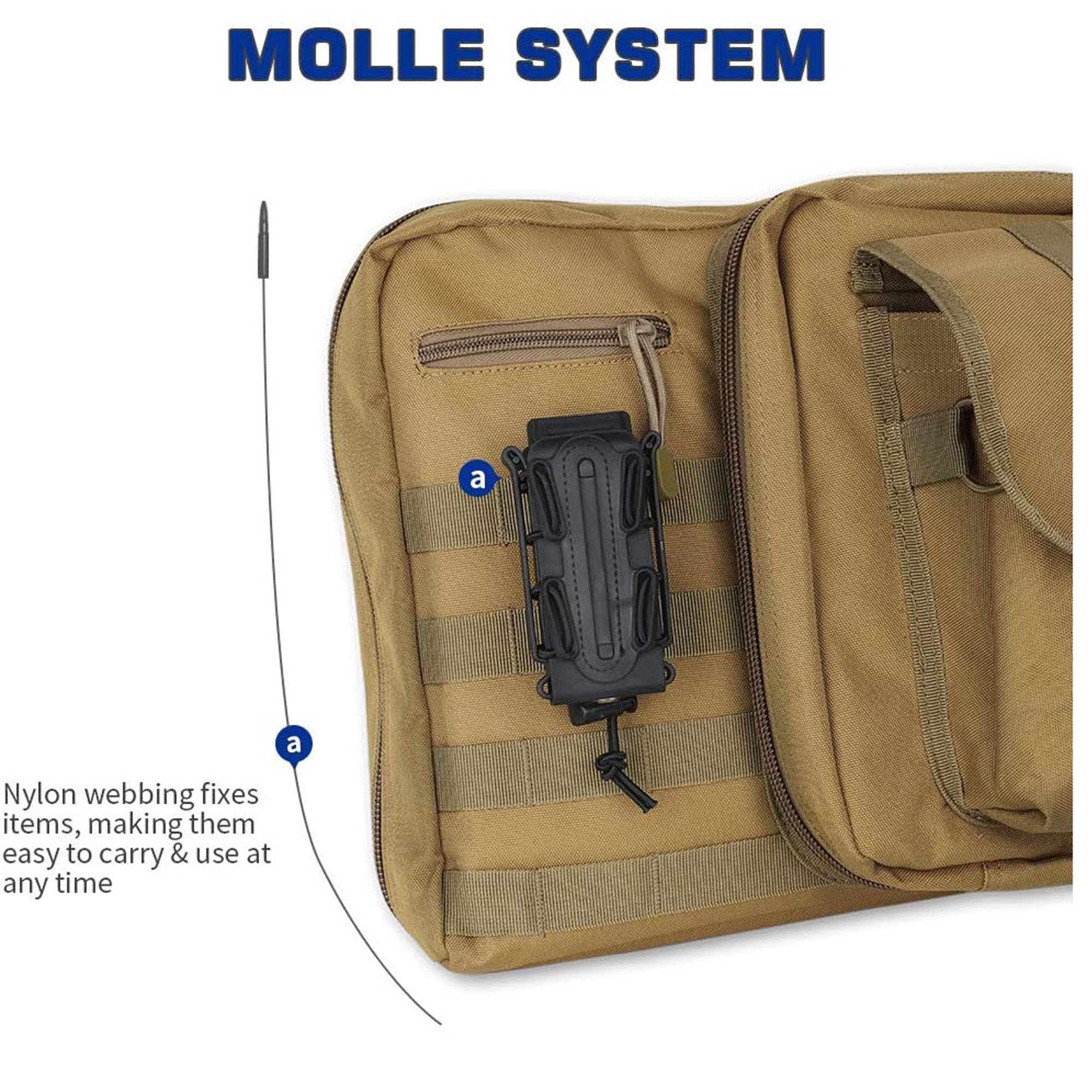 Estuche Blando para Rifle, Bolsa Doble para Rifles, Mochila de Rifle Táctico Estuche de Transporte para Pistola Estuche de Escopeta Suave Estuche de Airsoft Bolsa de Pistola