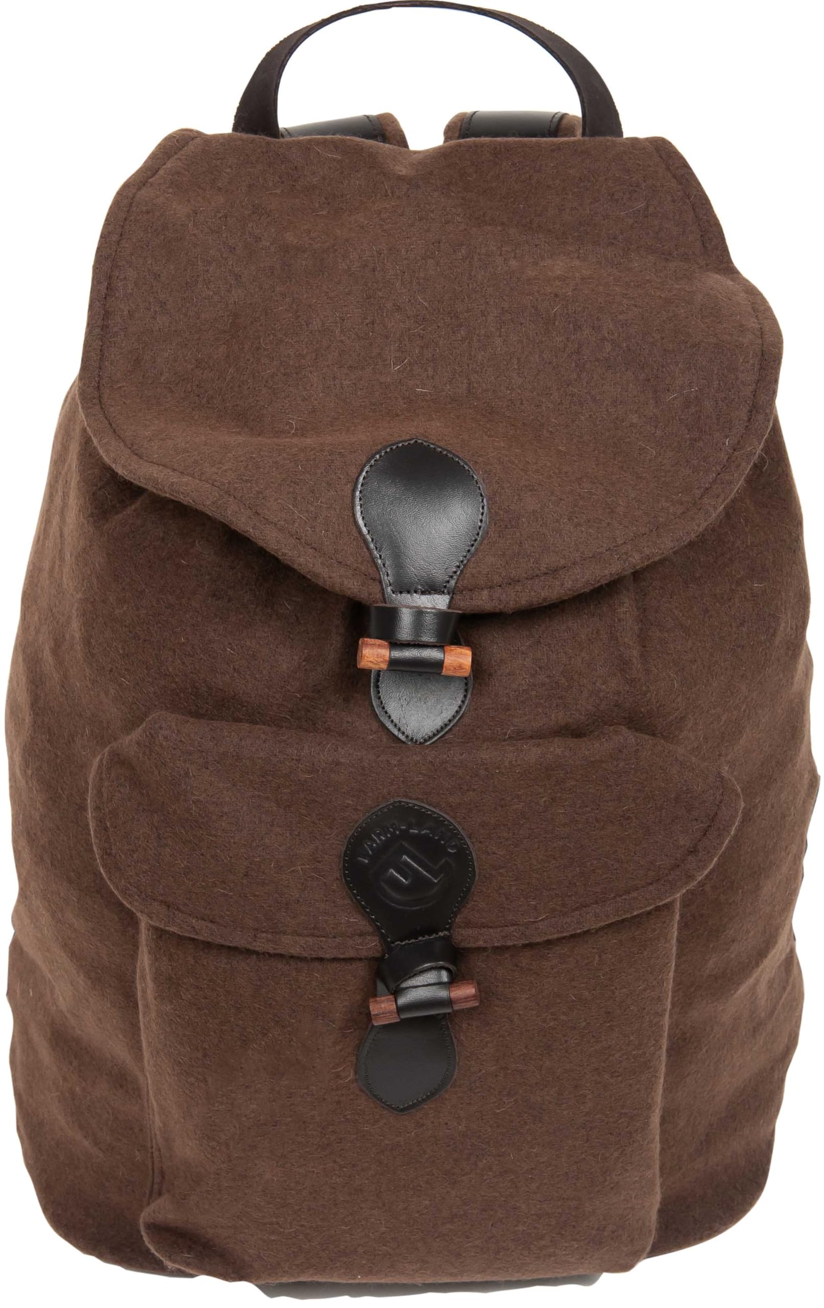 FARM-LAND Jagdrucksack Bradford Braun Loden Leder Rucksack
