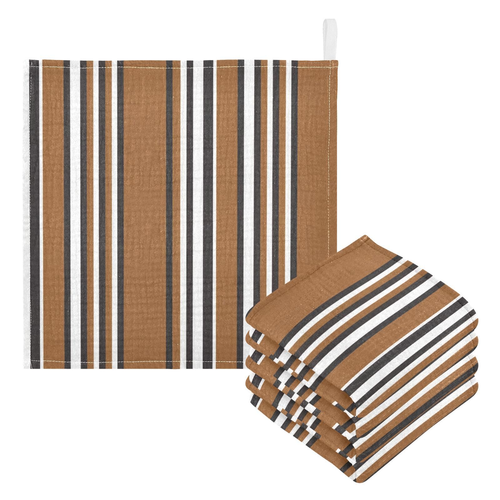 Kigai Colorful Stripes Baby Washcloths,5pcs Ultra Soft Absorbent Towel,Newborn Bath Face Towel, Natural Reusable Baby Wipes for Sensitive Skin, Baby Registry as Shower