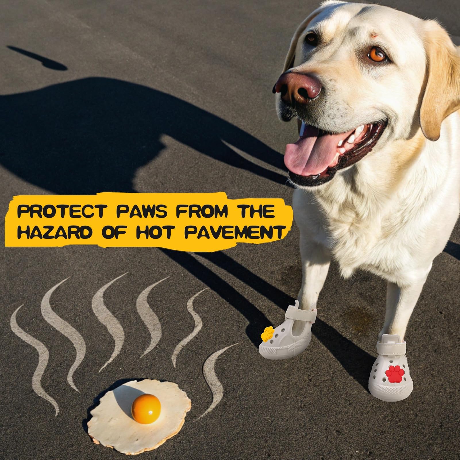 Scarpe per cani in EVA, antiscivolo e impermeabili, per neve e inverno, facili da indossare e togliere, stivali riflettenti regolabili e protezioni per le zampe, suola robusta, per cani di taglia