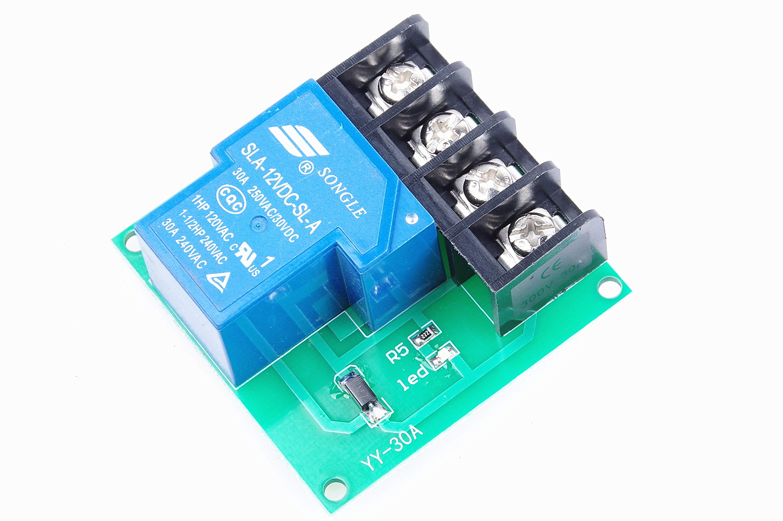 1-Channel 30A High Current 12V Contactor Relay Switch Power Switch DC Power Switching Control Board Module Electrical Relay switches for Cooler Heater Refit Water Heater Control(DC 12V)