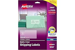 Avery Clear Printable Shipping Labels