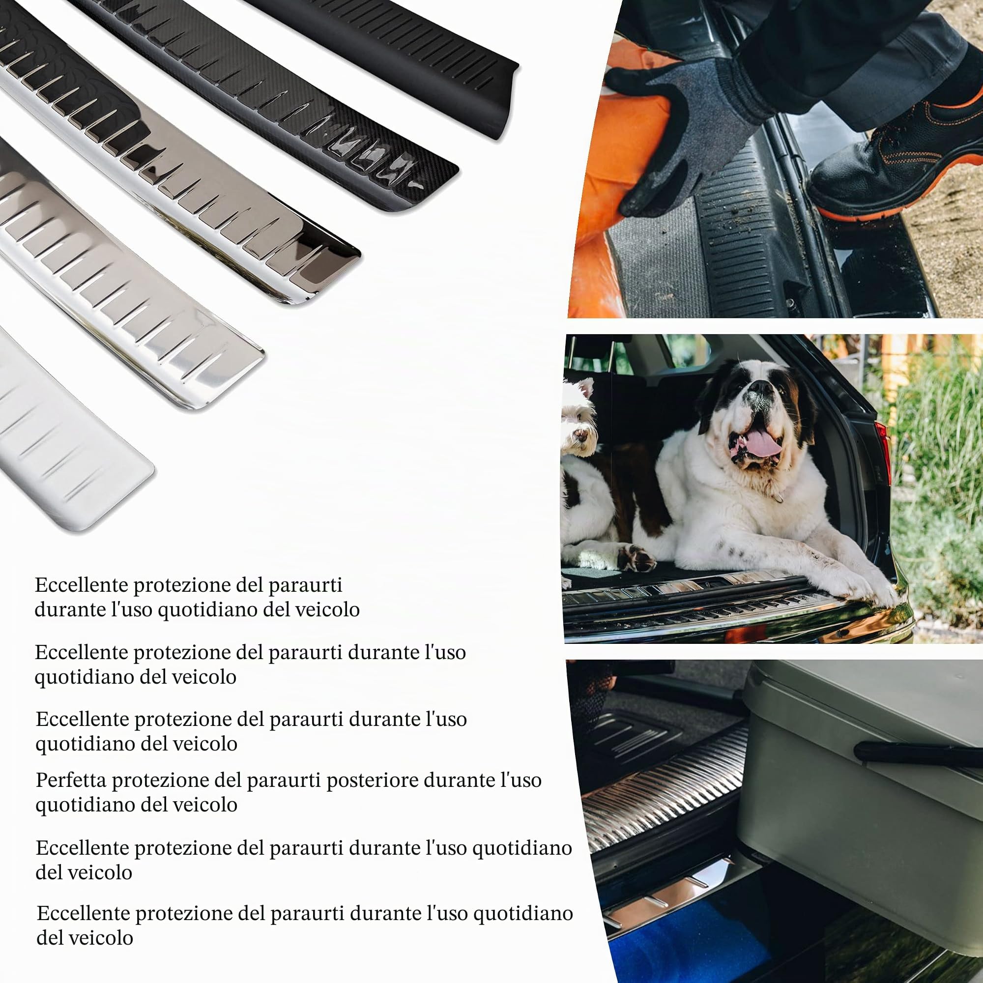 CHROMEMASTER - Accessori per Auto; Protezione paraurti Posteriore - Compatibile con Audi Q5 2008-2016 | Acciaio inossidabile lucidato - Protezione Paraurti Protegge la Vernice del Paraurti