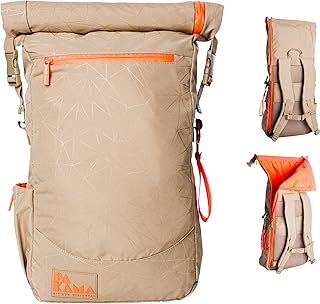 PAKAMA - Daypack Rucksack mit Rolltop 25l für Damen & Herren klein - Wanderrucksack wasserdicht, viele Fächer für Arbeit, Wandern & Freizeit mit Laptop-Fach - Reiserucksack & Trekkingrucksack
