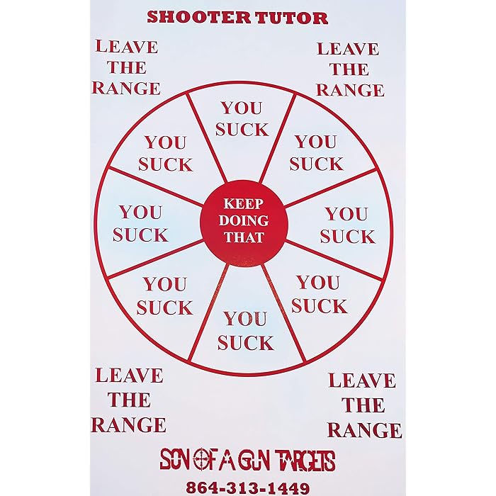 Buy Son of A Gun SELF Correct SIGHTIN Paper Shooting Targets, HIGH Shot ...
