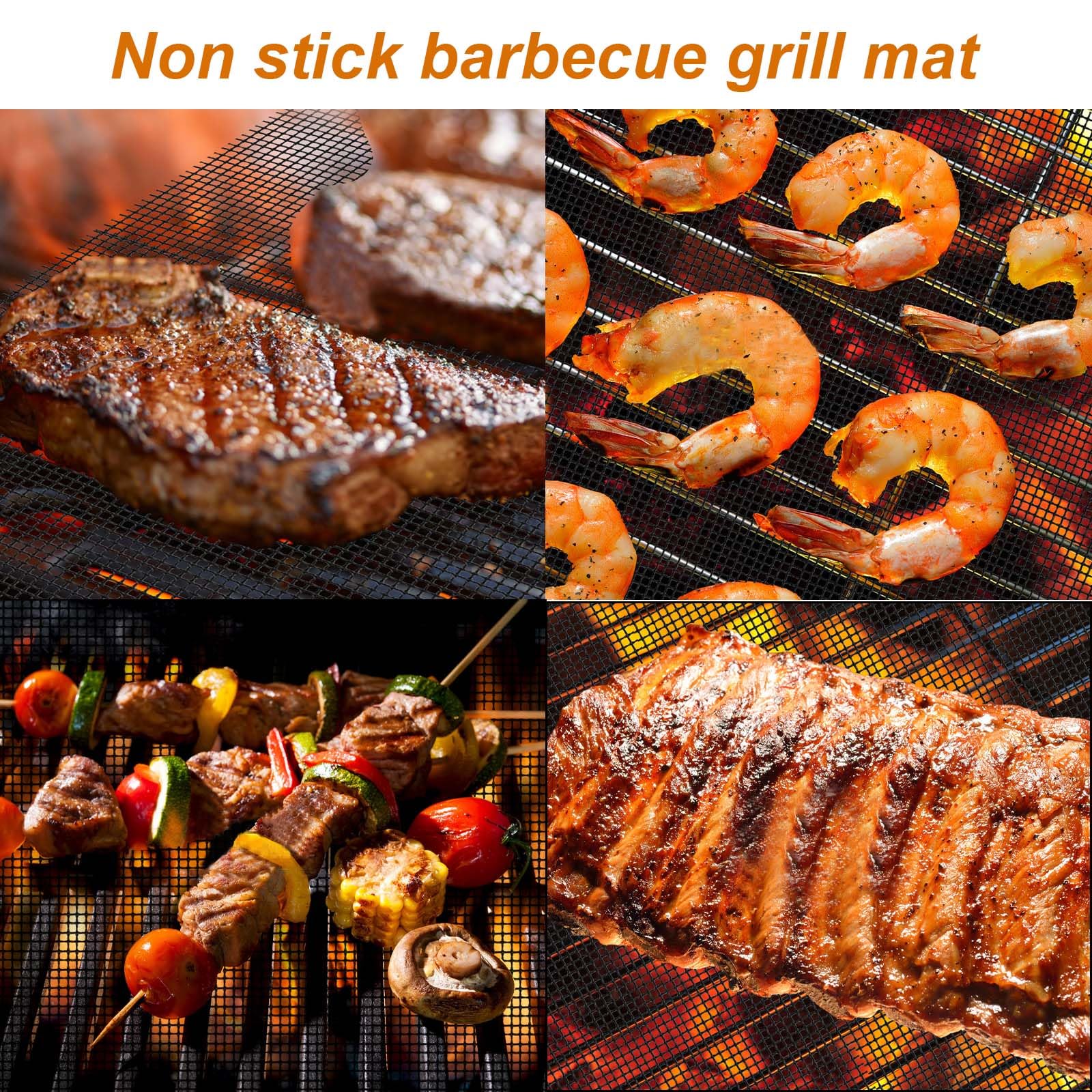 2 Griglie Rettangolari Teflon 40x33cm - Antiaderenti Per Barbecue - Foto 12