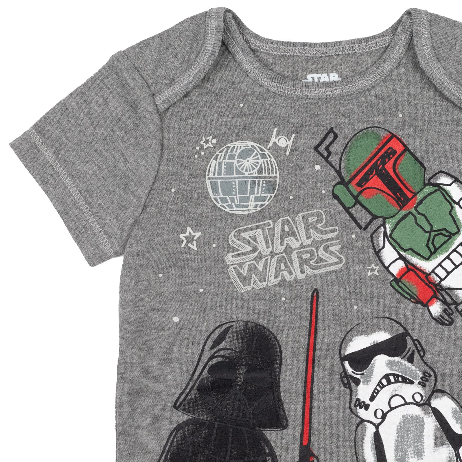 Star Wars The Mandalorian Baby Grogu Darth Vader - Body de manga corta (5 unidades)
