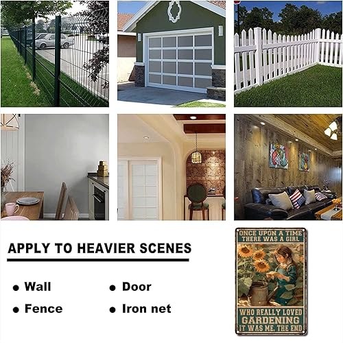 Miniatura 7 de LIUAXICIA Letreros de estaño vintage de metal retro Una chica que realmente amaba la jardinería Elegantes letreros de metal de estaño para cocina de