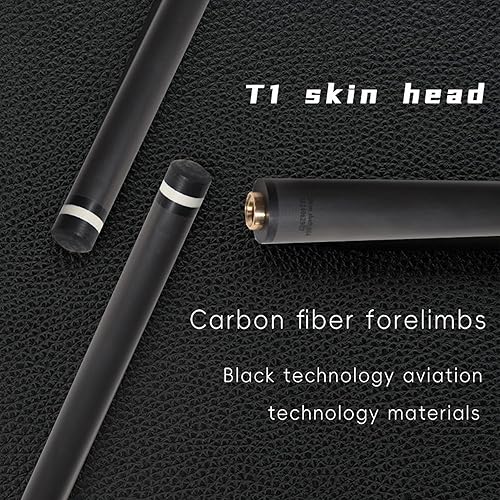 Miniatura 8 de 100% Carbon Fiber Shaft, Black Technology Shaft of Pool Cue Front Part for Billiard Play/Break/Snooker Cue Shaft with Foam- 737 mm,745mm,765mm