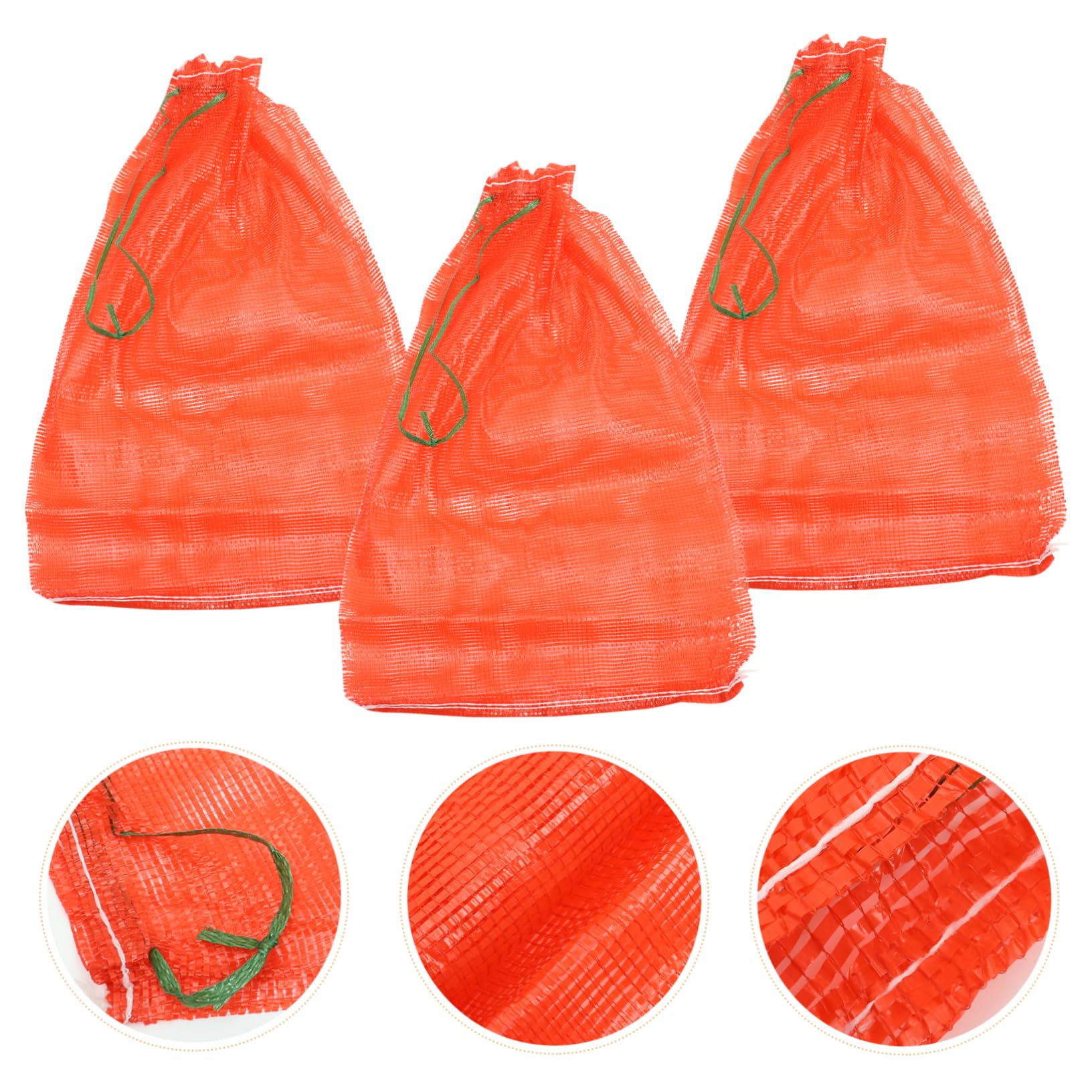 Zerodeko Bolsas de Malla de Plástico Rojo 50 Piezas 50x80 Cm