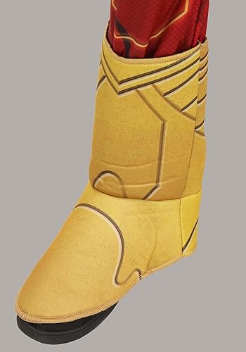 Miniatura 4 de Disfraz Flash de lujo para niños, traje de superhéroe rojo para cosplay de cómics, fiestas de disfraces de héroes y Halloween