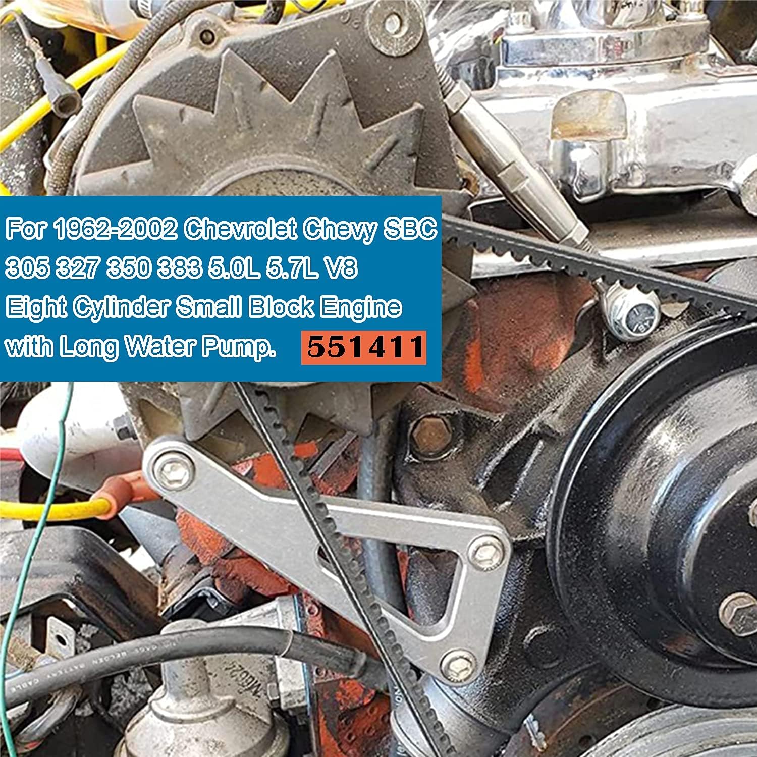 Buy Sbc Billet Alternator Bracket Adjustable Lwp For Small Block Chevy Kit 305 327 350 3 5 0l 5 7l V8 Eight Cylinder Long Water Pump Carburetor V Belt Compatible With Chevrolet Online In Usa B094ndzh1n