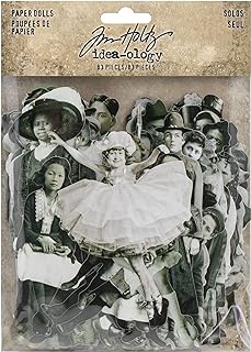 Tim Holtz TIMTH.93555 Paper Dolls by Idea-Ology, Card Stock, 107 Dye-Cut Printed Pieces (TH93555)