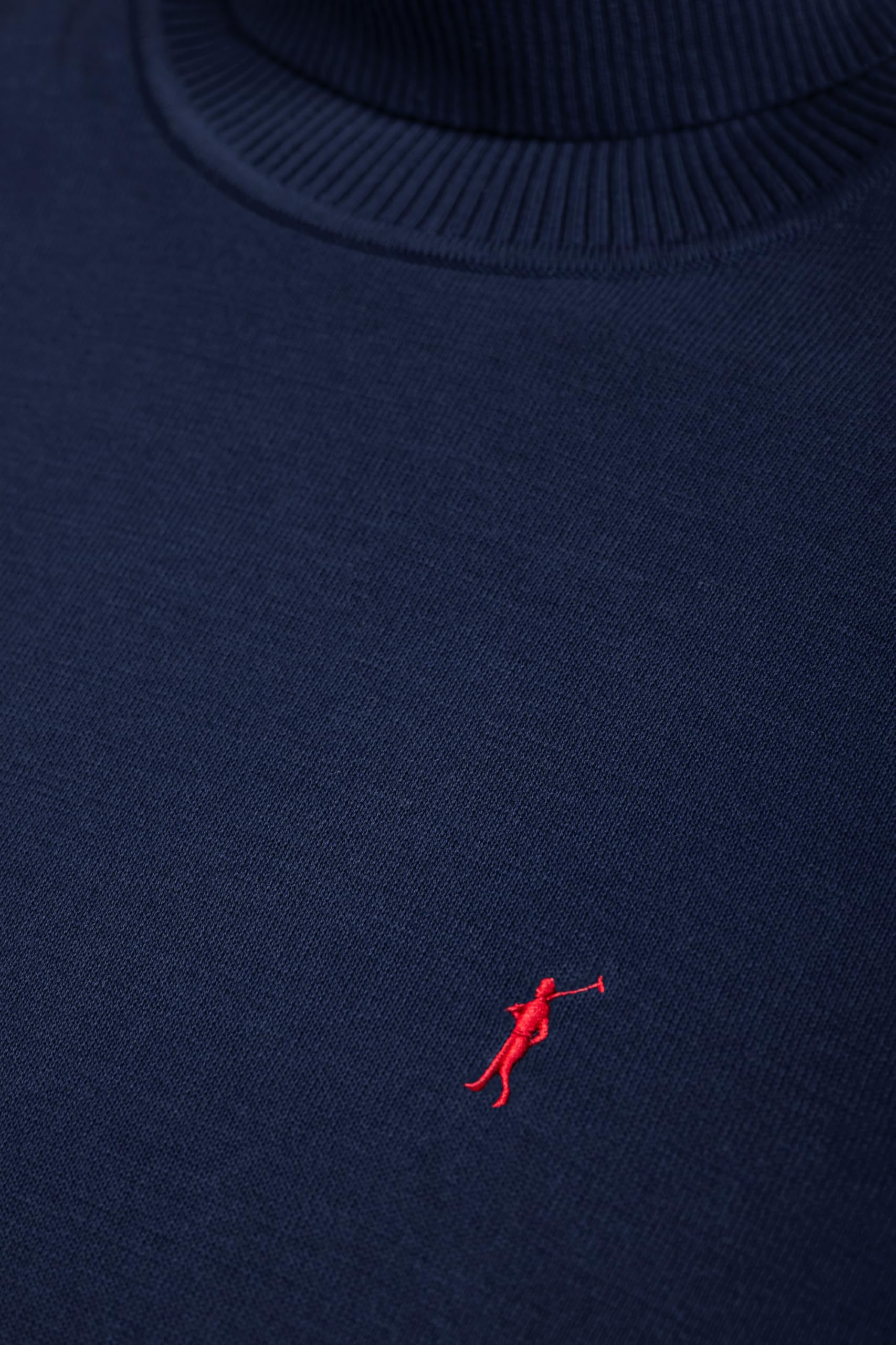Polo Club Jersey Cuello Alto para Hombre con Logo Bordado 100% Algodón - Coton Suéter