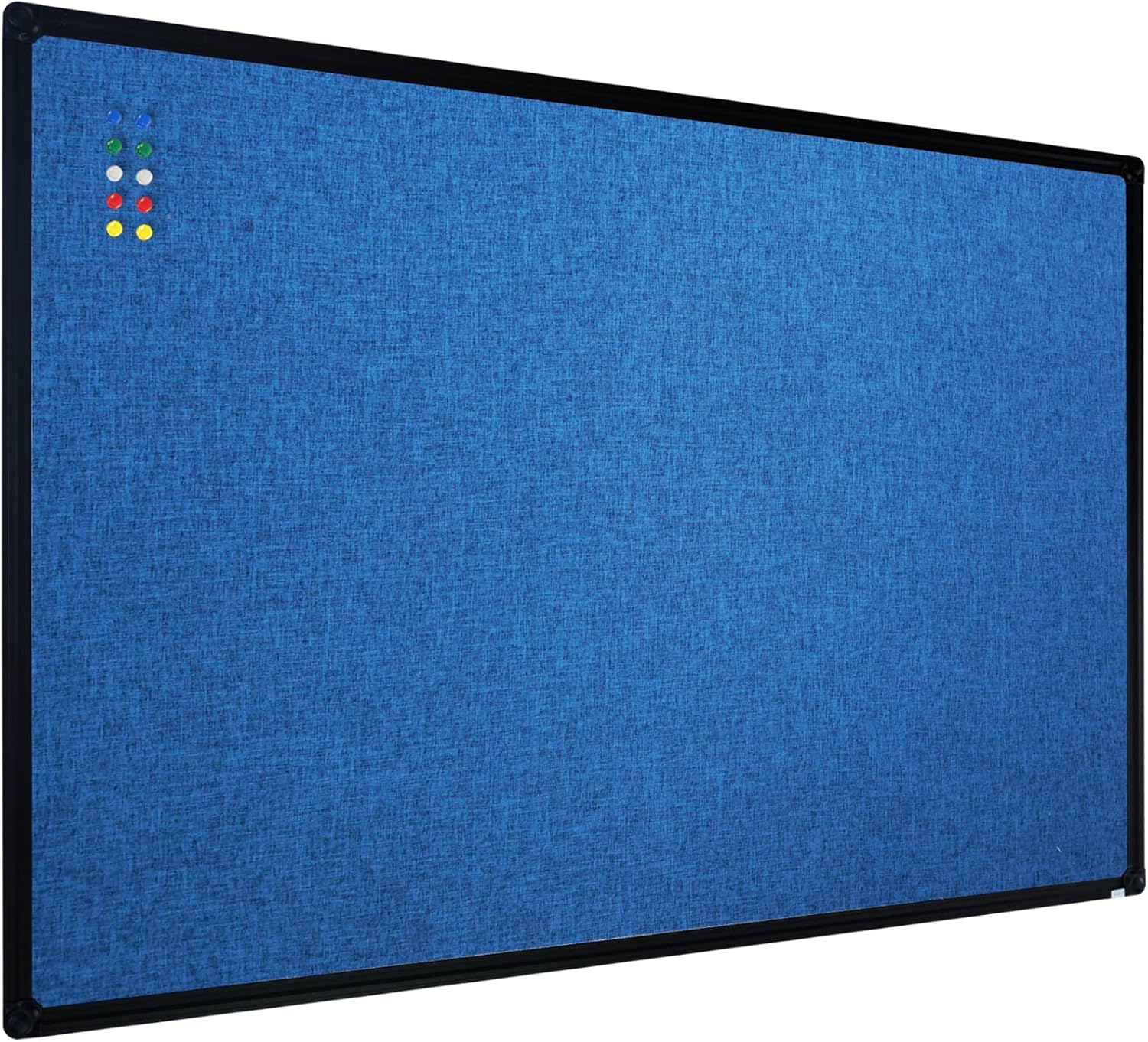 JILoffice Cork Linen Bulletin Board 36 X 24 Inch (Blue