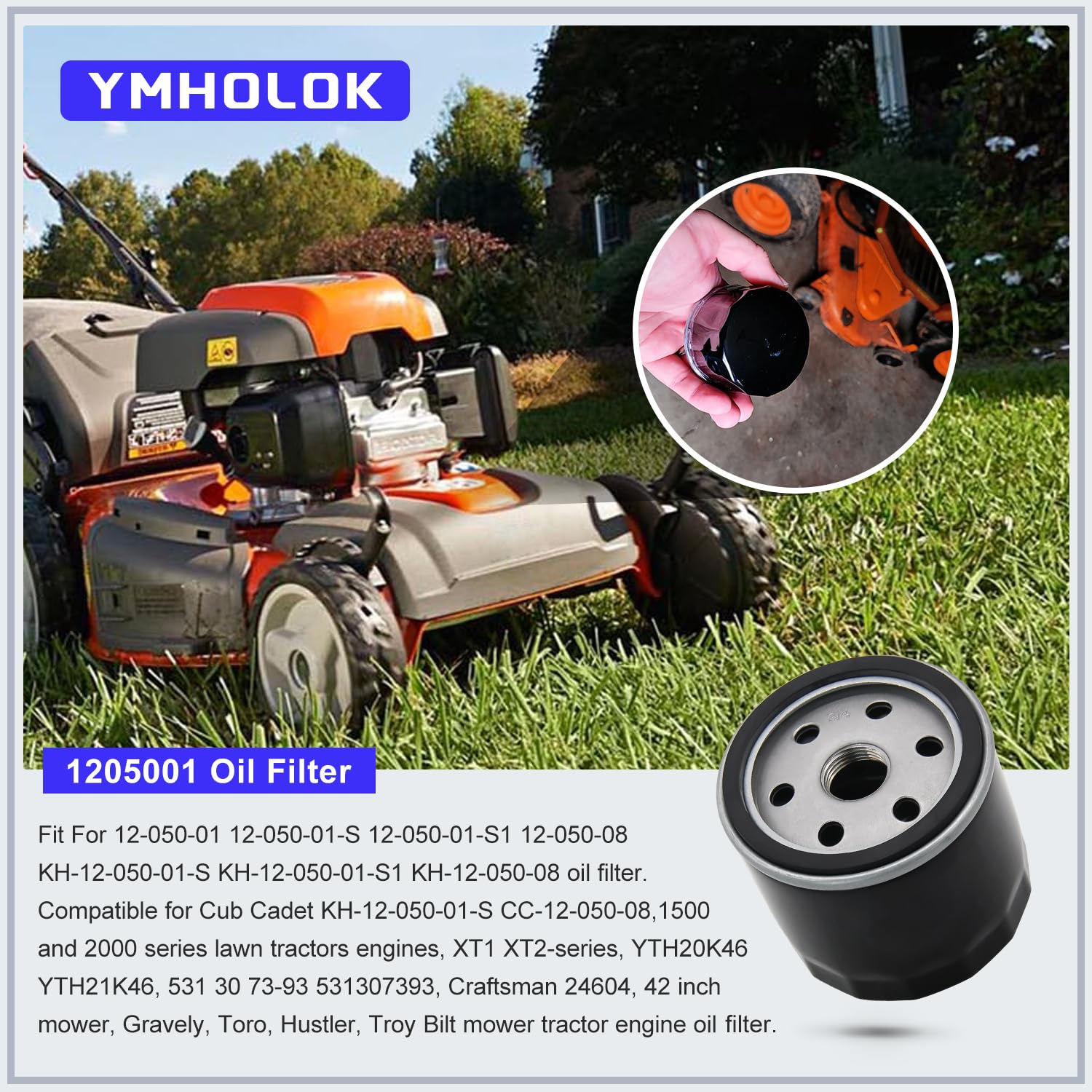 3x KOHLER Ölfilter 12 050 01-S – Für Kleine Benzinmotoren (Rasenmäher & Mehr)
