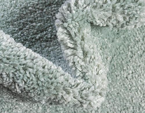 Miniatura 7 de Unique Loom Solo Collection - Alfombra de área Calabasas (3 pies 3 pulgadas x 5 pies 3 pulgadas, Rectangular, Azul Claro)