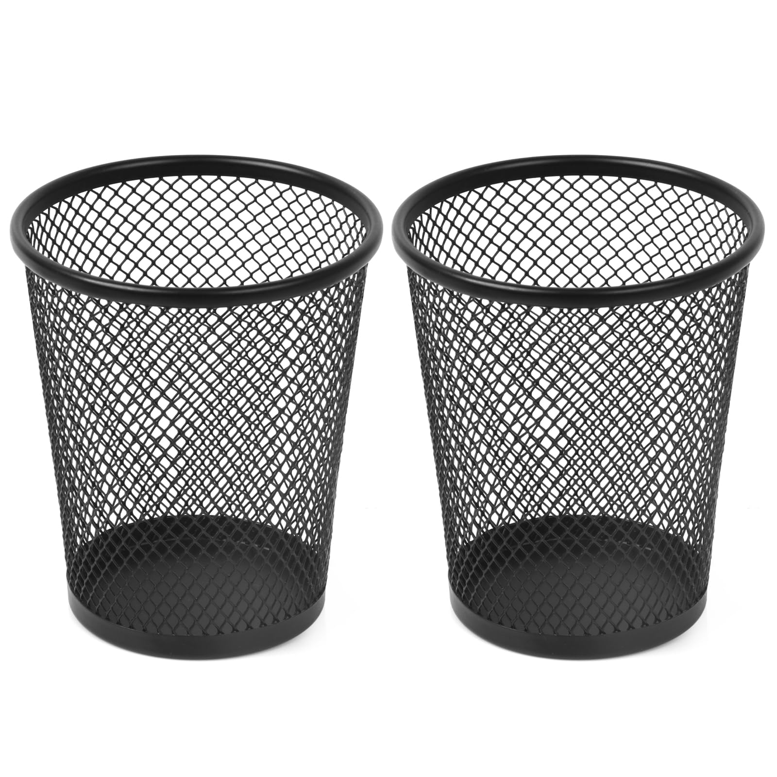 lohey 2PCS Metal Mesh Pen Holder, Tidy Desk Organizer Pencil Pen Pot for Office, Home, Classroom, Stationary Supplies