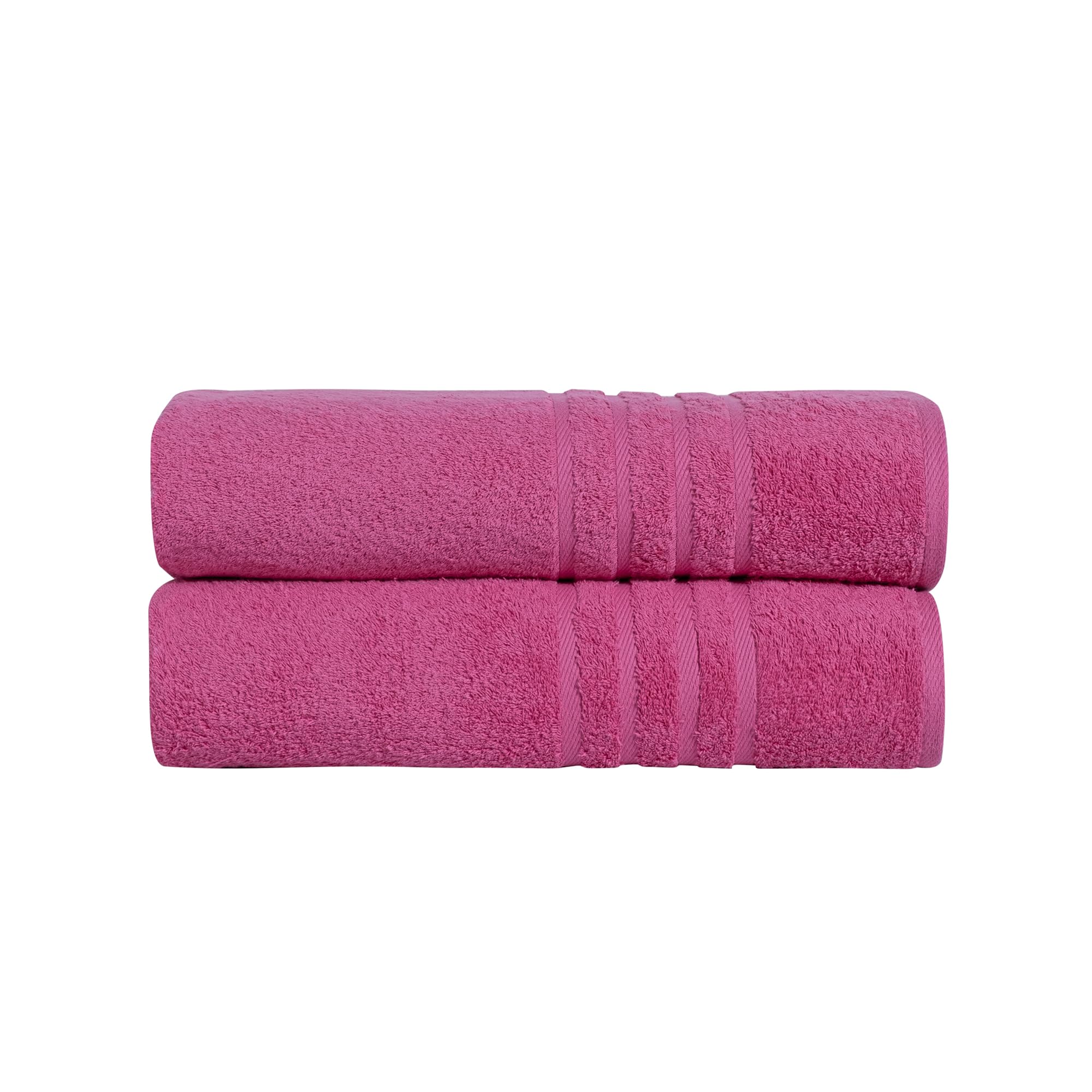 Rosyn Home Hotel Quality 100% Turkish Cotton 35" x 70" 2 Pieces Oversized Bath Sheet (Pink)
