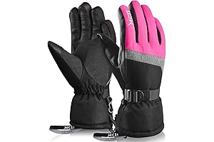 MCTi Ski Gloves: Women's Winter Waterproof Snow Snowboard Mitten Gloves With 3M...