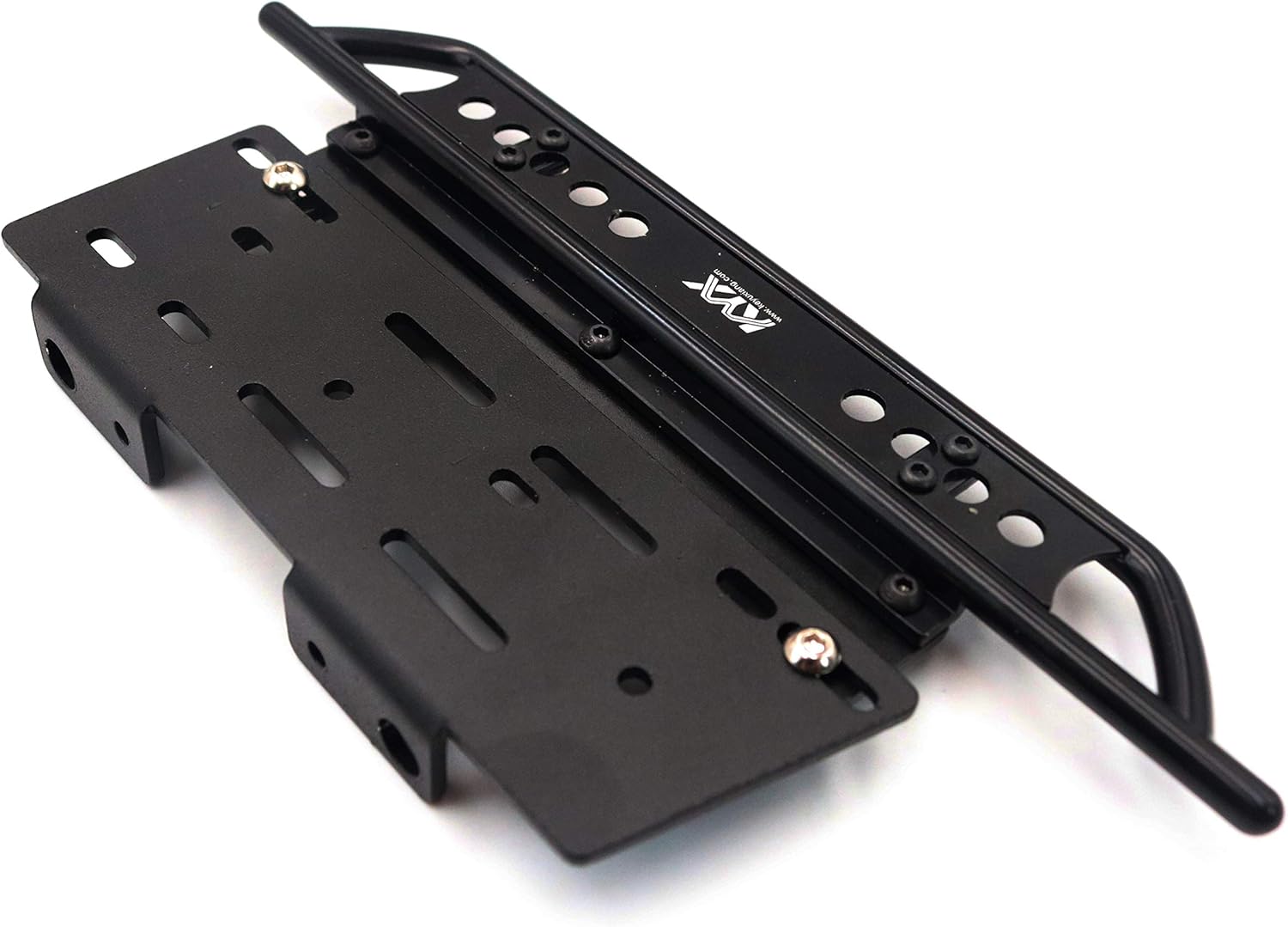 KYX Racing Metal Side Step Running Boards Foot-Plate w/Receiver Box for 313mm Wrangler Body (Aluminum)