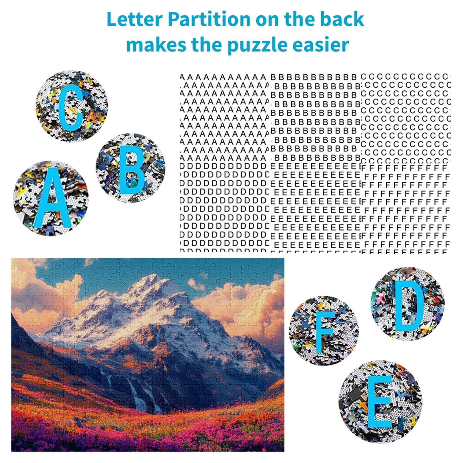 Puzzle 2000 elementów Krajobraz Dorosły Góra 100 x 70 cm Rzemiosło Klasyczne 3D Drewniana układanka do rodzinnych gier aktywności, układanka do samodzielnego wykonania nawet do dekoracji ścian domu