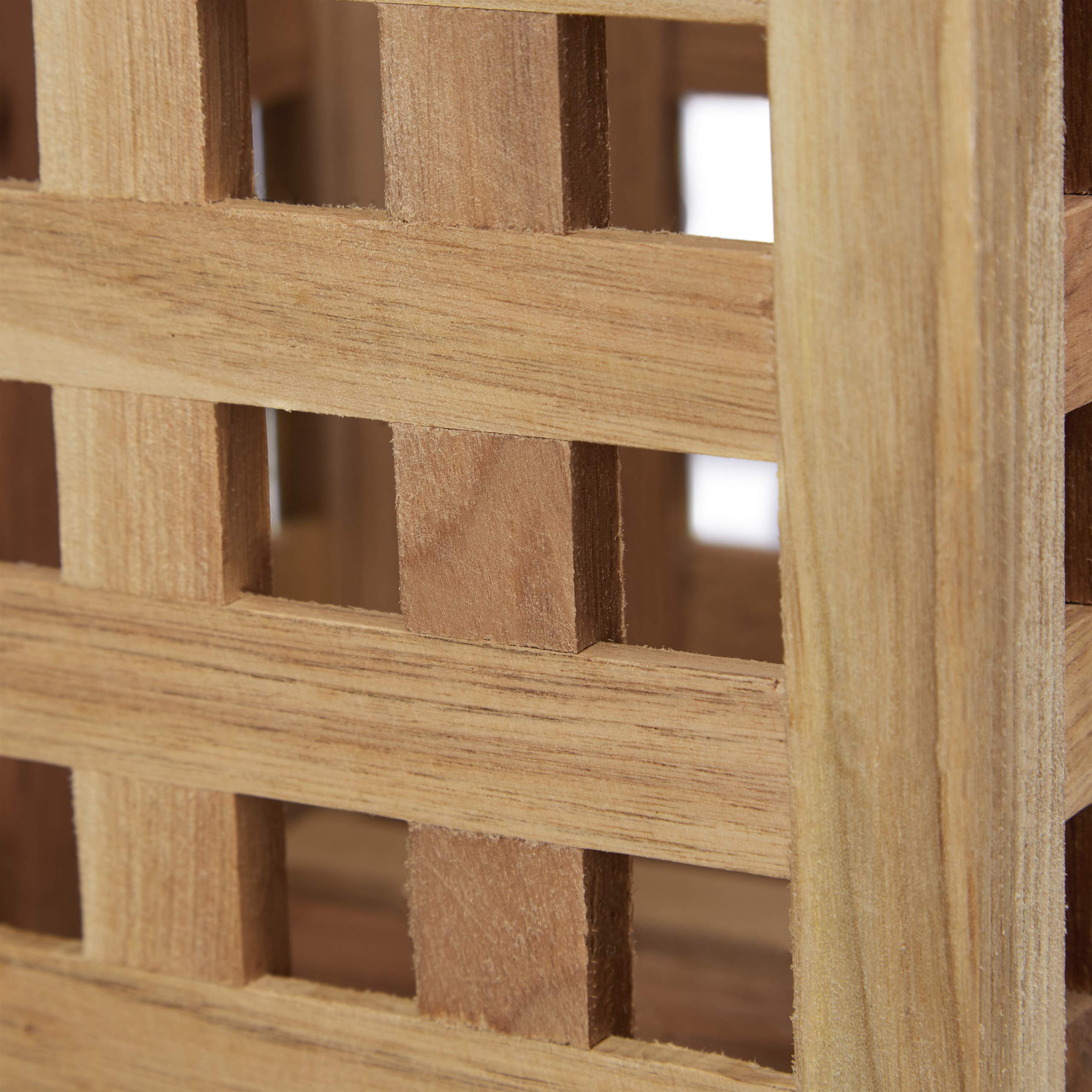 Relaxdays Paragüero Cuadrado Madera Nogal 50x18x18 cm Marrón Natural