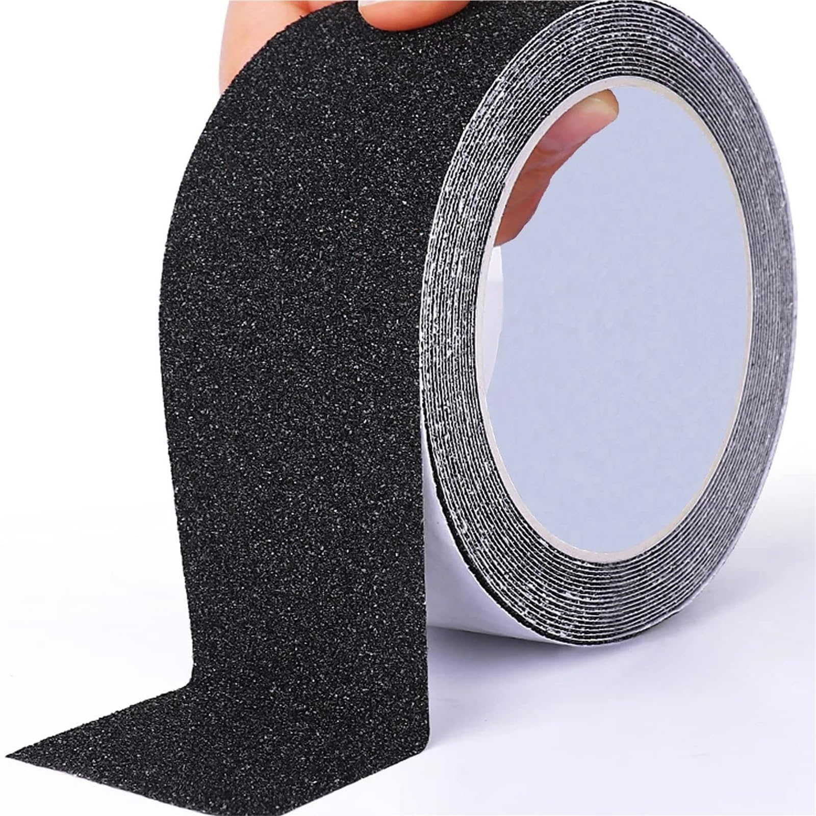 Cinta Antideslizante Cinta de tracción Antideslizante Negra de 2 Rollos, Cinta de PVC Impermeable for Exteriores, for pasarelas, escaleras, rampas y terrazas.(10cm)