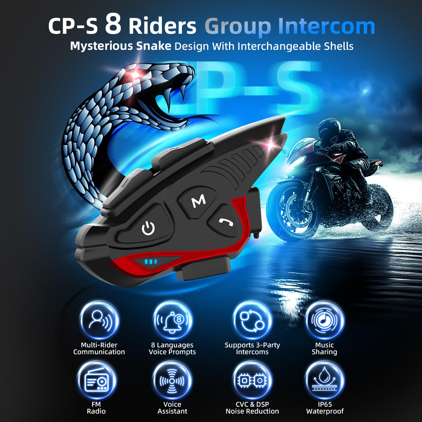 Moman Motorcycle Intercom Headset - Image 2
