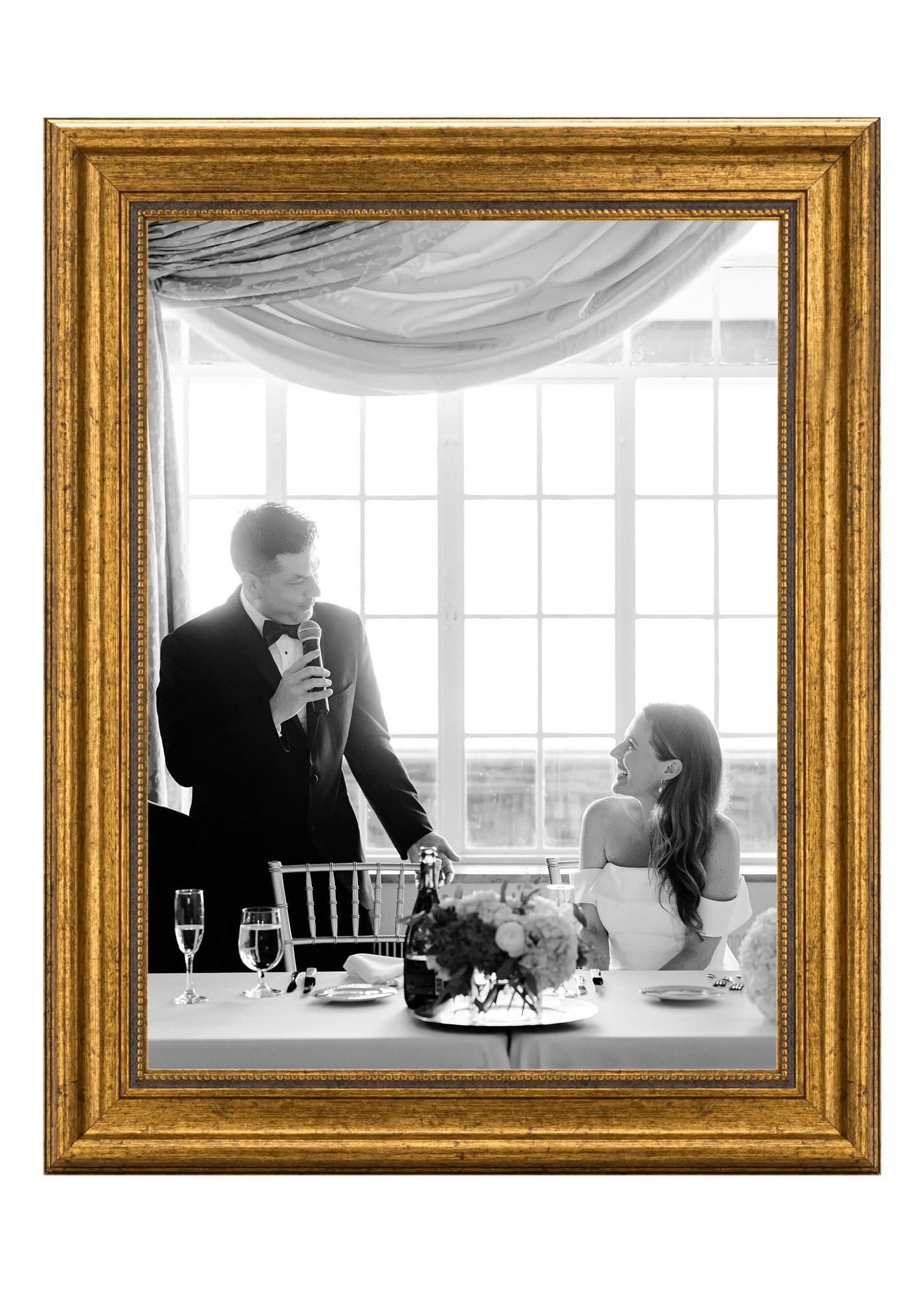 Cadre photo 30x40 cm Or – Style Baroque Vintage – Pour affiches, photos et certificats – Verre acrylique incassable – Élégant & décoratif – Idéal pour salon, bureau ou galerie