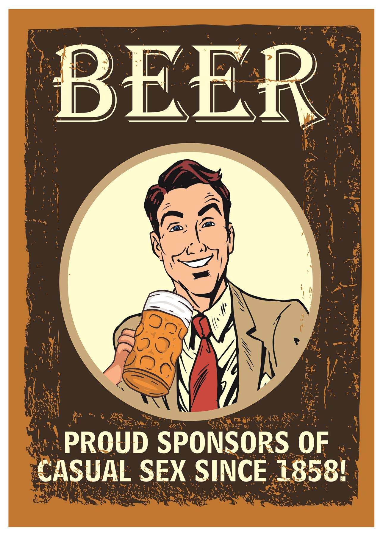 Bang Tidy ClothingMetal Bar Signs Tin Plaque Vintage Style - Ideal Accessories for Home Bar Pub Shed Man Cave Gift - 3 Sizes Beer Rroud Sponsors of 2