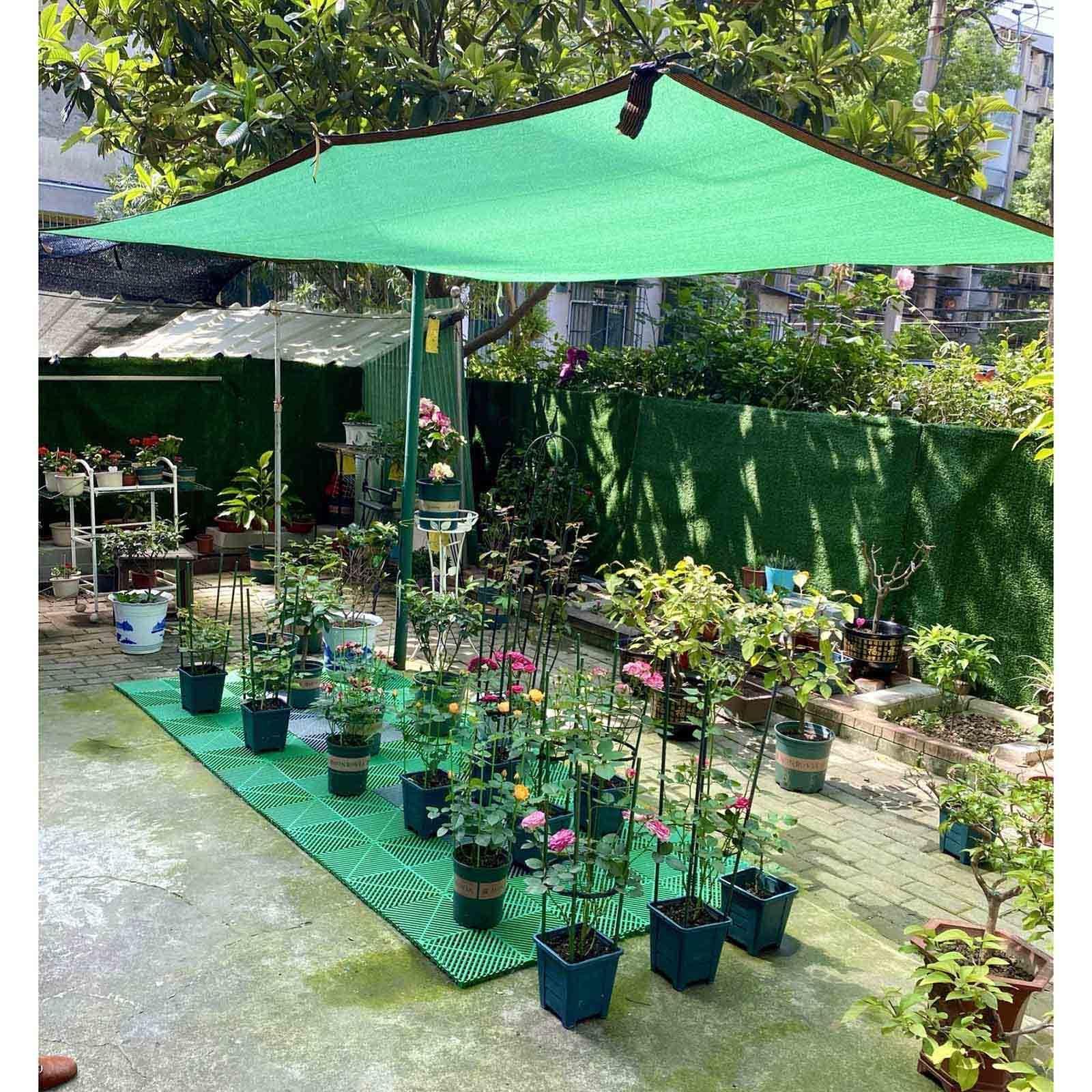 Malla de sombreo Verde al 80% para Muebles de jardín/Plantas de Exterior, 4x6m (13 x 19,7 pies)